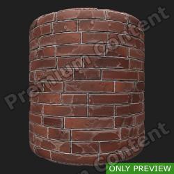 PBR Substance Material of Wall Brick Old #2